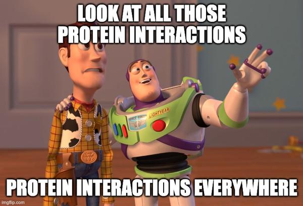 Buzz looking at the protein activity interactions to the infinity and beyond